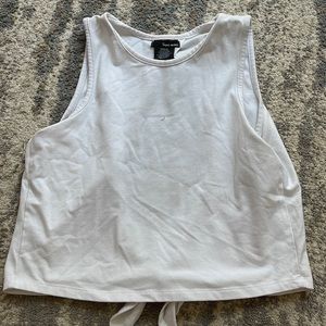 White tank with open back